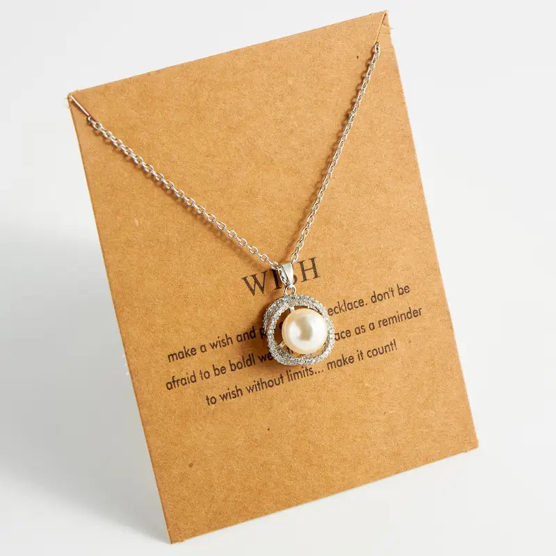 Synthetic Zirconia Pendant Necklace