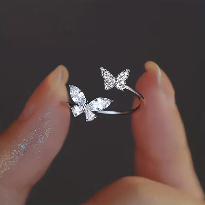 Zirconia Butterfly Ring