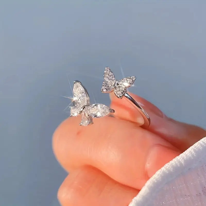 Zirconia Butterfly Ring