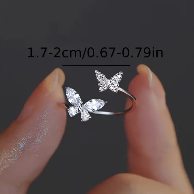 Zirconia Butterfly Ring