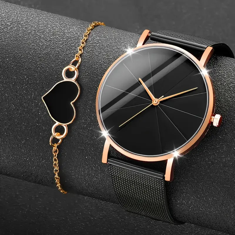 Quartz Watch / heart Bracelet