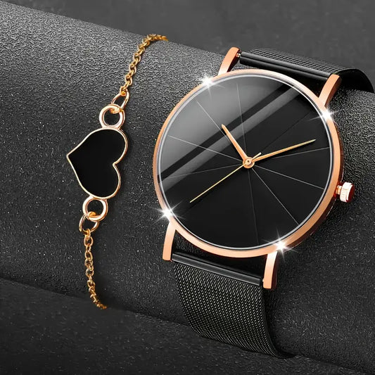 Quartz Watch / heart Bracelet
