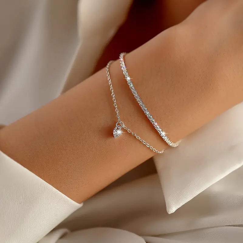 Heart Pendant Bracelet