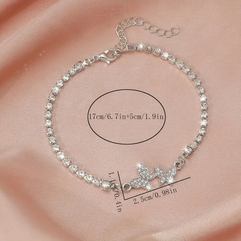 Butterfly Rhinestone Bracelet