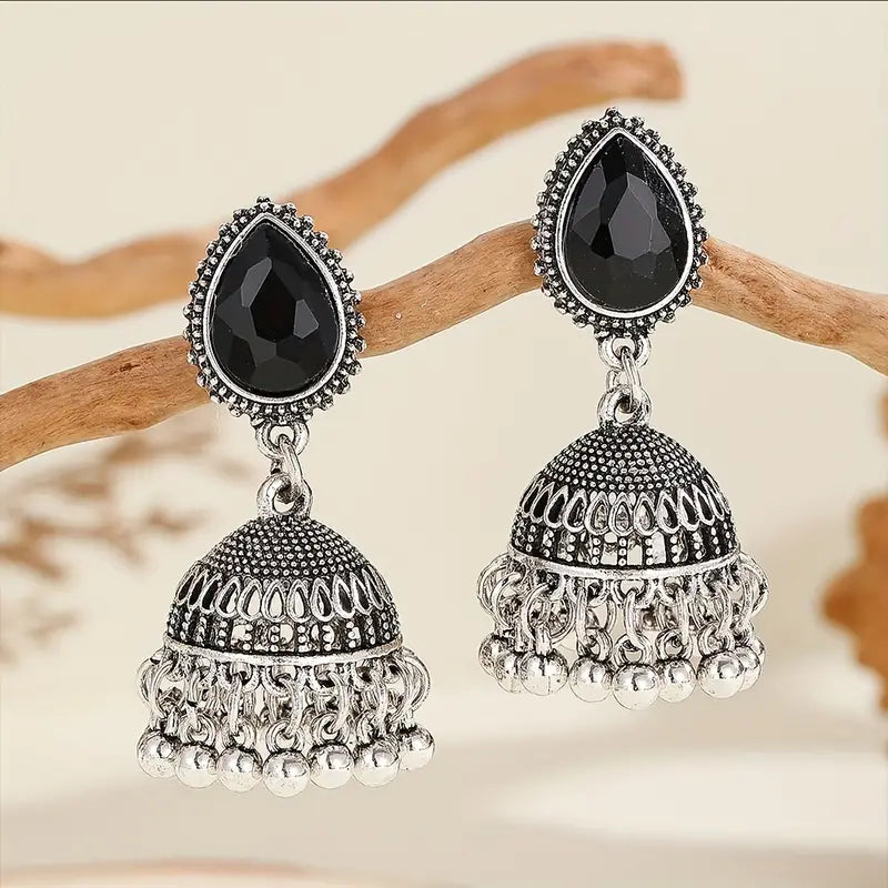 Glass Water Drop Jhumka