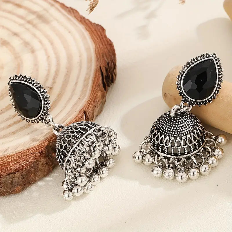 Glass Water Drop Jhumka