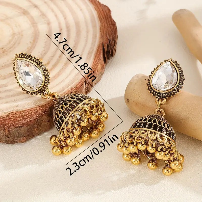 Glass Water Drop Jhumka