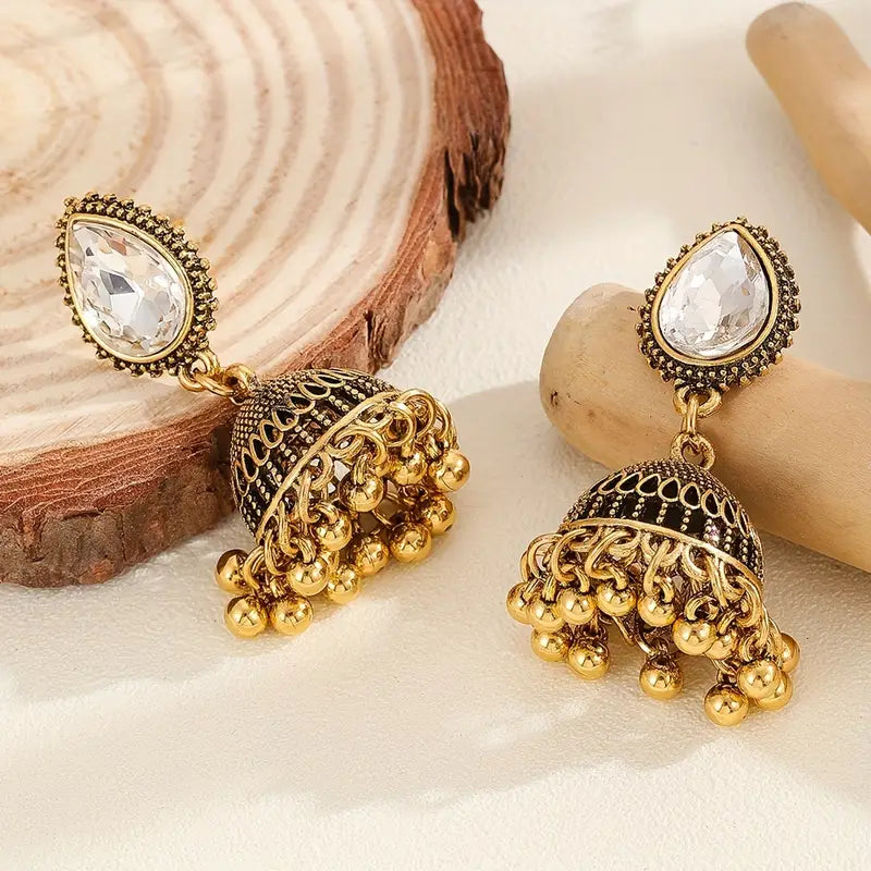 Glass Water Drop Jhumka