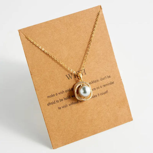 Synthetic Zirconia Pendant Necklace