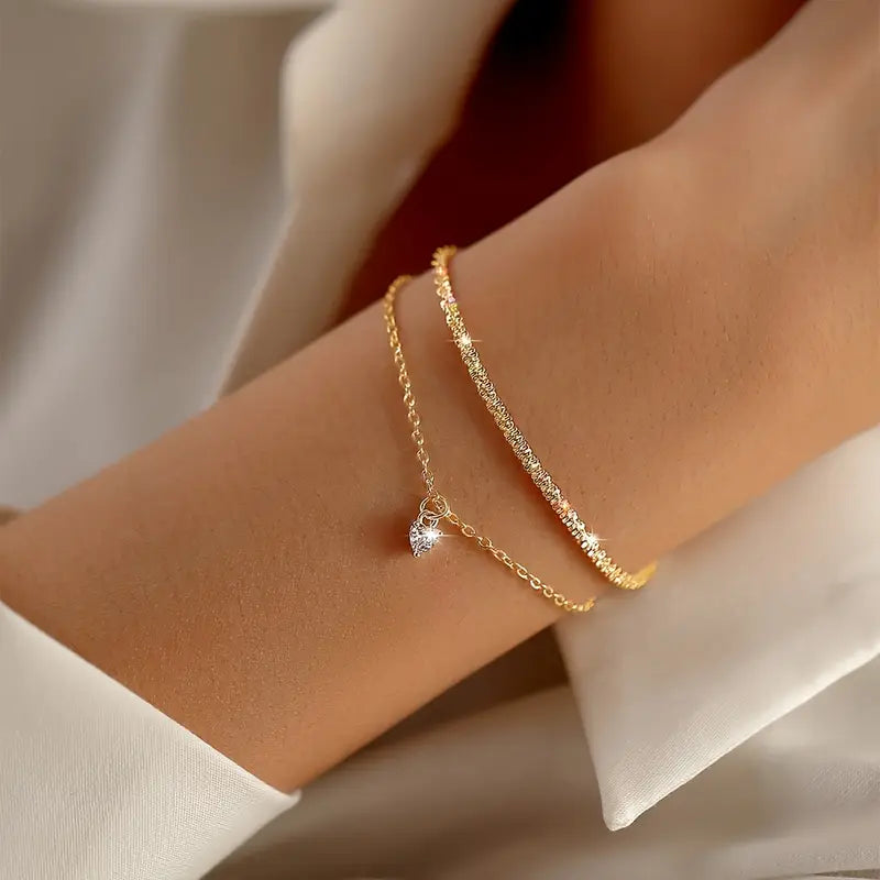 Heart Pendant Bracelet