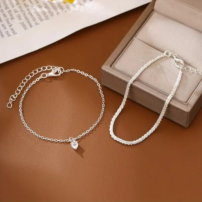Heart Pendant Bracelet