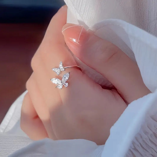 Zirconia Butterfly Ring